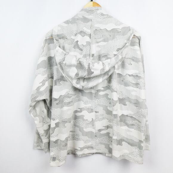 KORAL Descender Hoodie Jacket Sz M Gray White Camo Mesh Windbreaker Oversized - Picture 10 of 16